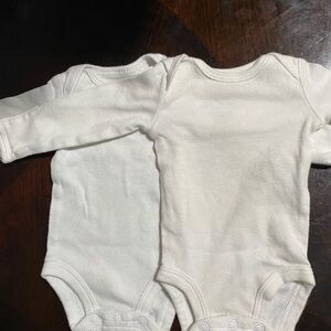 Carter's White Long Sleeve Bodysuit Set